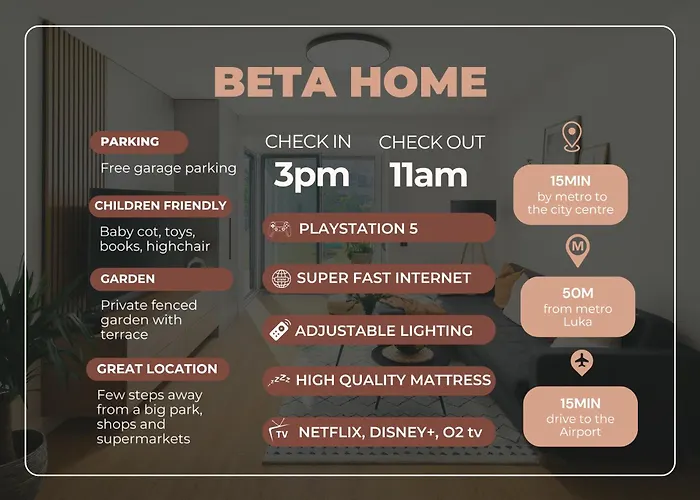 Beta - Free Garage, Air Condition, Garden, At Metro, 2nd Parking On Request Lejlighed *